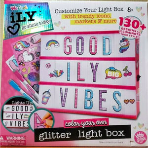 Kids - Activity DIY Glitter Light Box - Unicorn - Color and Create 130+ DESIGNS!